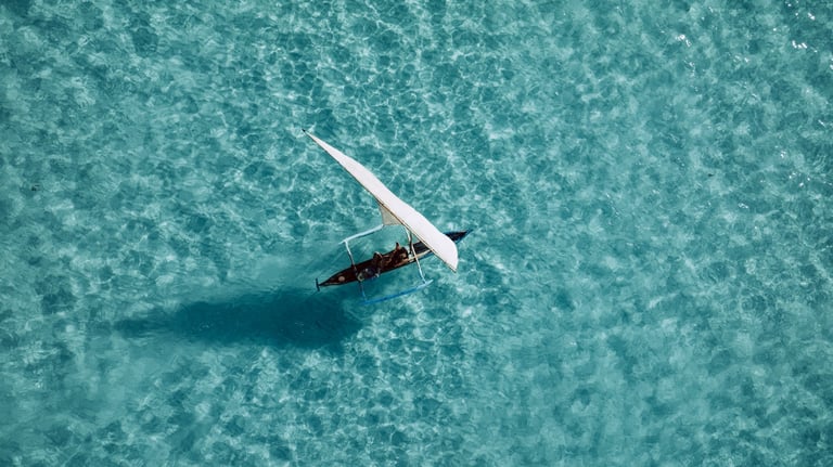 Dhow boat on the coast of Mozambique